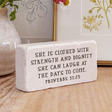 546N | Proverbs 31:25 - Twelve Stone Art