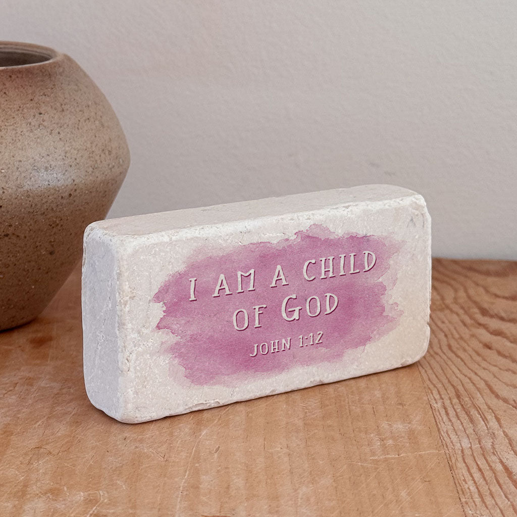 578P | John 1:12 - I am a child of God (Pink watercolor)