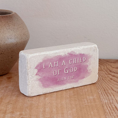 578P | John 1:12 - I am a child of God (Pink watercolor)