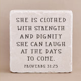 546N | Proverbs 31:25 - Twelve Stone Art