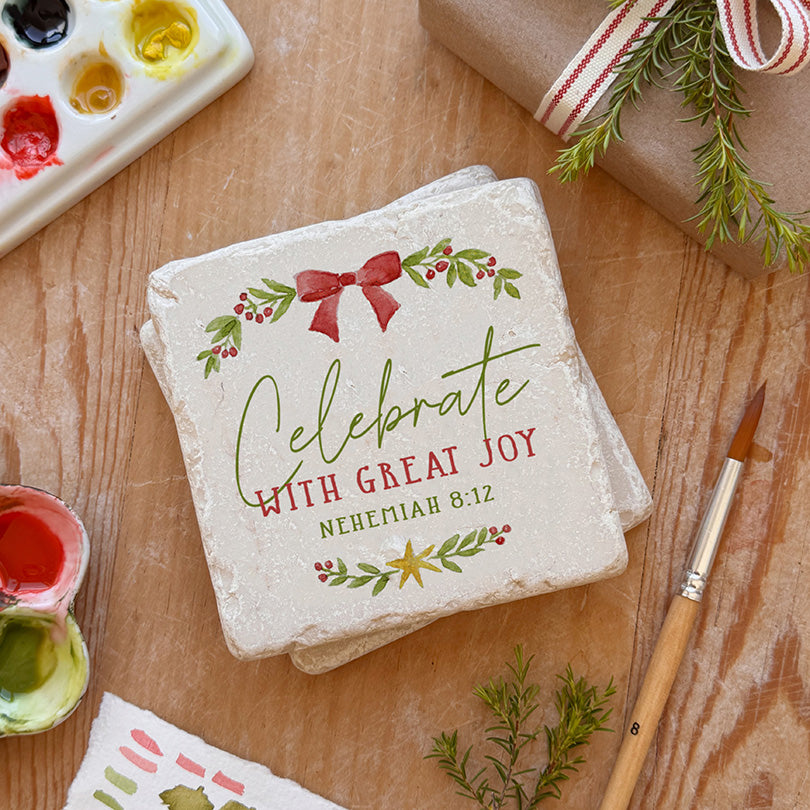 695 | Nehemiah 8:12 - Celebrate - Twelve Stone Art