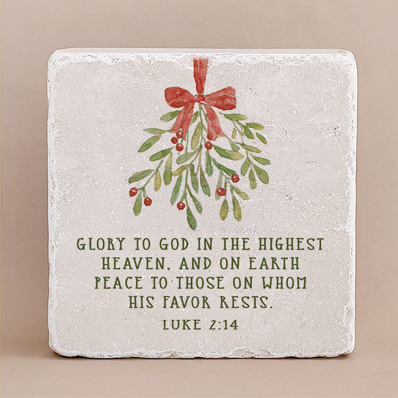 728 | Luke 2:14 - Leaves + Berries - Twelve Stone Art