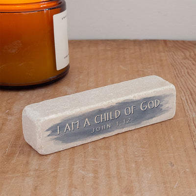 578B | John 1:12 - I am a child of God (Blue watercolor)