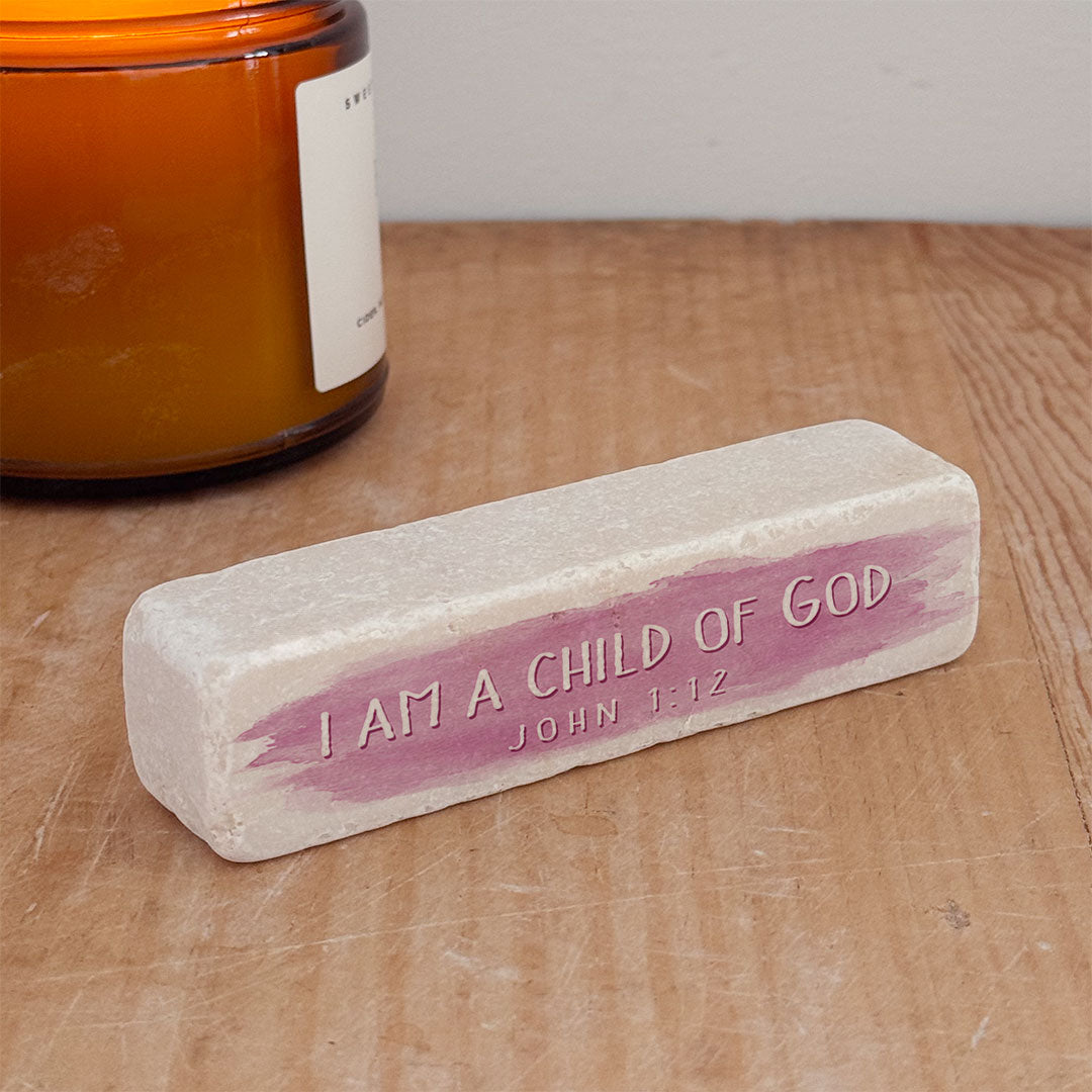 578P | John 1:12 - I am a child of God (Pink watercolor)