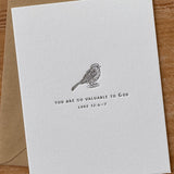 Bird | Luke 12:6-7 - Twelve Stone Art