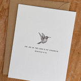 Hummingbird | Nehemiah 8:10 - Twelve Stone Art
