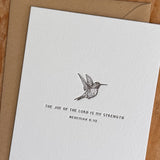 Hummingbird | Nehemiah 8:10 - Twelve Stone Art