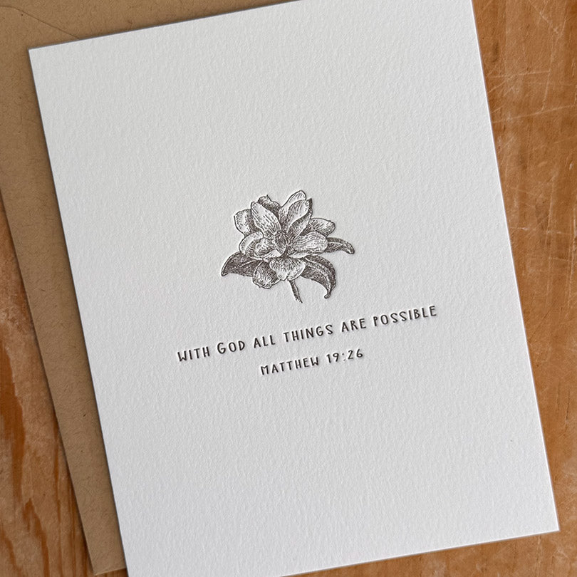 Magnolia | Matthew 19:26 - Twelve Stone Art
