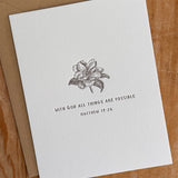 Magnolia | Matthew 19:26 - Twelve Stone Art