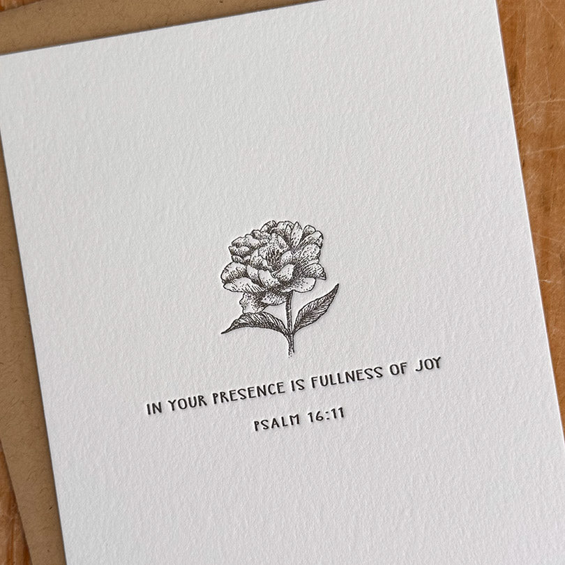 Peony | Psalm 16:11 - Twelve Stone Art