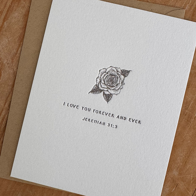 Rose | Jeremiah 31:3 - Twelve Stone Art