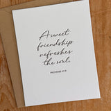 Sweet Friendship | Proverbs 27:9 - Twelve Stone Art