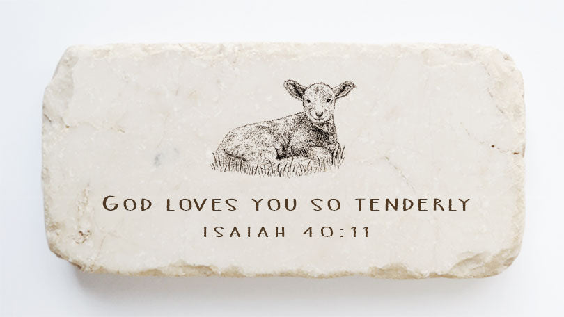 Cheapest Angel and Lamb Figurine Foundations by Enesco 2002 Isaiah 40:11 quote.